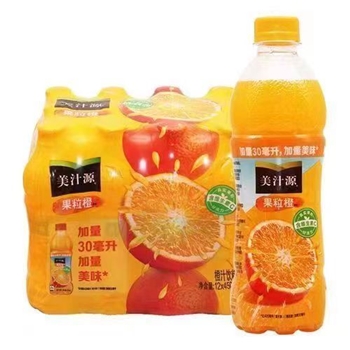 美汁源果粒橙450ml*12瓶/箱