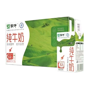 蒙牛纯牛奶250ml*24瓶/箱
