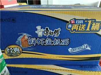 康师傅鲜虾鱼板面102*12/箱