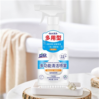 益欣多功能清洁喷雾300克*2瓶(一个泵头)多用全屋清洁强效清洁抑菌去污